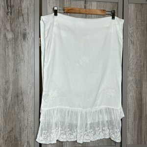 Pillow Case Shabby Chic French Country Cottage Farmhouse White Color 34" Long